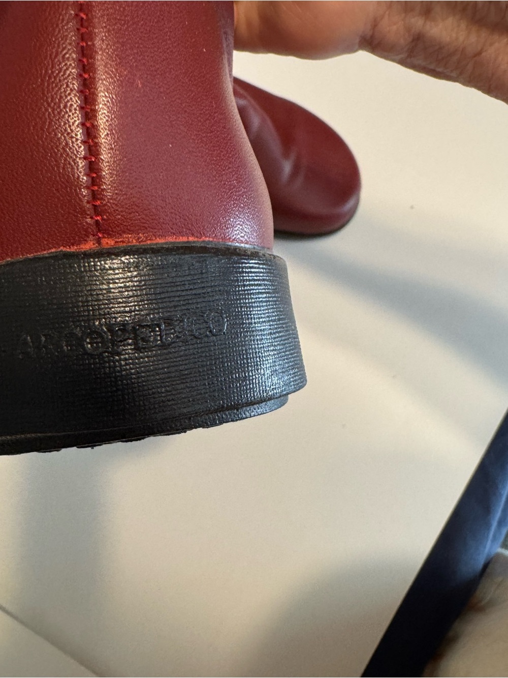 Arcopedico Wine Red Leather Gathered Slouch Ankle Booties. Water-resistant - Picture 9 of 12